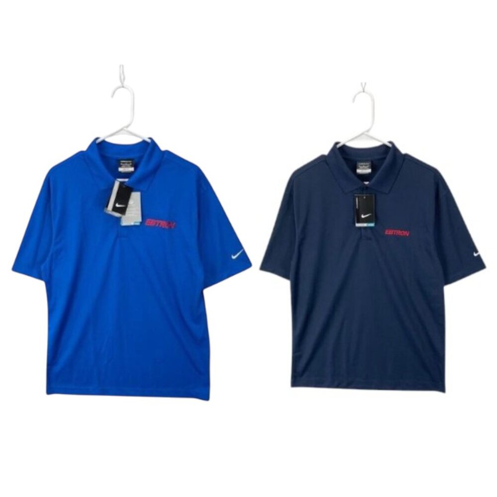 Nike Golf Polo Shirt Men’s‎ Size M Navy / Blue Dri-FIT Short Sleeve EBTRON Lot 2